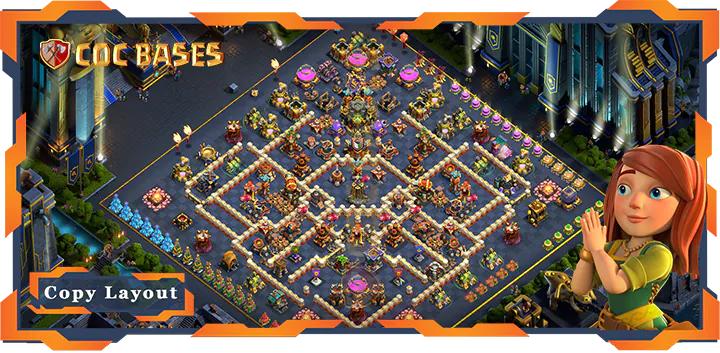 Top Base TH17 with Link, War/CWL, Defence Layout – Clash of Clans (1)