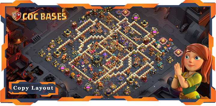 Top War Base TH17 with Link, Anti Air / Electro Dragon, Anti 3 stars, War/CWL Layout –  Clash of Cla